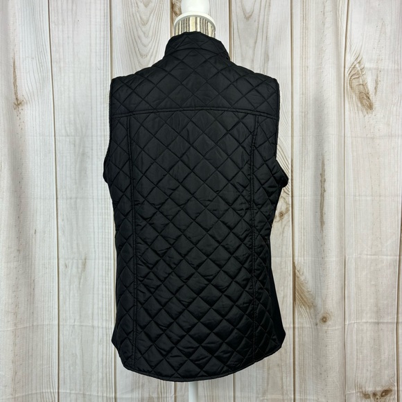 Kim Rogers Vest Quilted Ribbed Pockets Fall Outerwear Vest Black Size Medium - Picture 3 of 12